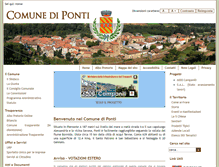 Tablet Screenshot of comuneponti.gov.it